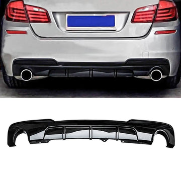 Rear Diffuser For 2011-2017 BMW 5-Series F10 F11 535d 535i M Sport Rear Bumper Lip Gloss Black